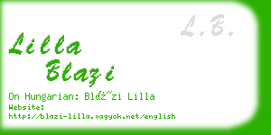 lilla blazi business card
